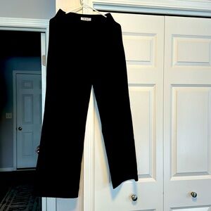 Wide leg black dress pants, size 2 SHORT
